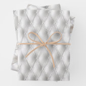 Romantische witte faux lederen bruiloft inpakpapier vel (In situ)