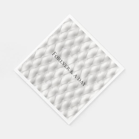 Romantische witte faux lederen bruiloft servet (Hoek)