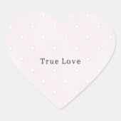 Romantische Witte Harten Roze Valentijnsdag Hart Sticker (Voorkant)
