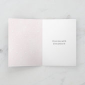 Romantische witte harten roze Valentijnsdag Kaart (Binnen)