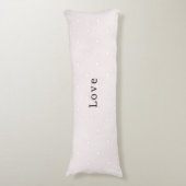 Romantische witte harten roze Valentijnsdag Lichaamskussen (Voorkant Verticaal)
