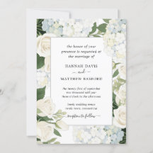 Romantische Witte Hortensia Roos Elegante Trouwdag