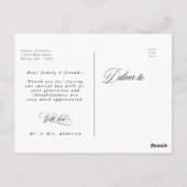 Romantische witte kalligrafie bruiloft foto Briefk Briefkaart (Achterkant)