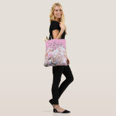Romantische witte kranen (hydrangeas roze rozen) B Tote Bag (Op model)