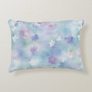 Romantische  witte lavendelbloemen accent kussen