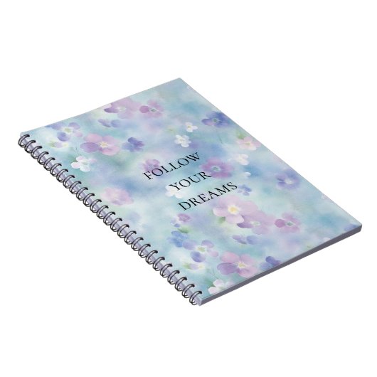 Romantische witte lavendelbloemen notitieboek (Rechterzijde)