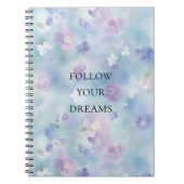 Romantische witte lavendelbloemen notitieboek (Voorkant)