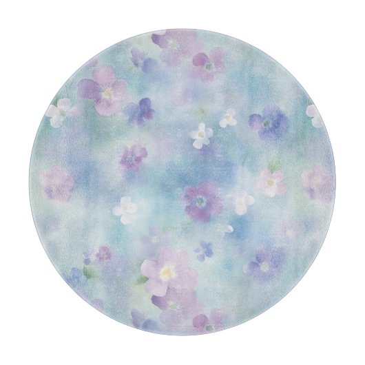 Romantische  witte lavendelbloemen snijplank (Voorkant)