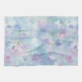 Romantische  witte lavendelbloemen theedoek (Horizontaal)