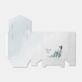 Romantische witte marine & stoffige blauwe bloemen bedankdoosjes (Uitgevouwen)