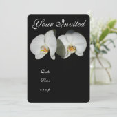 Romantische witte orchideeën, tropische bloemenfot kaart (Staand voorkant)