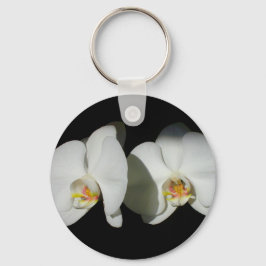 Romantische witte orchideeën, tropische foto van f sleutelhanger