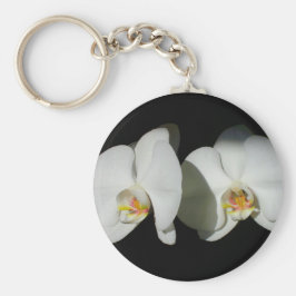 Romantische witte orchideeën, tropische foto van f sleutelhanger