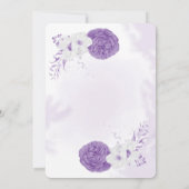 romantische witte paarse botanische kaart (Achterkant)