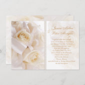 Romantische witte roomroos Weddenschap Kaart (Voorkant / Achterkant)