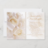 Romantische witte roomroos Weddenschap Kaart (Voorkant)