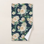Romantische witte roos & hortensia bloemen bad handdoek (Handdoek)