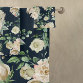 Romantische witte roos & hortensia bloemen bad handdoek