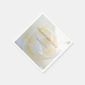 Romantische Witte Roos Trouwservetten Servet (Hoek)