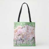Romantische witte roze bloemen roze witte bloemen tote bag (Voorkant)