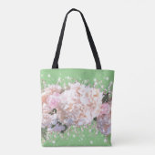 Romantische witte roze bloemen roze witte bloemen tote bag (Achterkant)