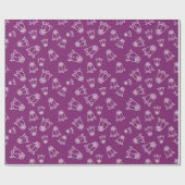 Romantische Witte Rozen Bachelorette Cadeaus Naadl Cadeaupapier (Vlak)