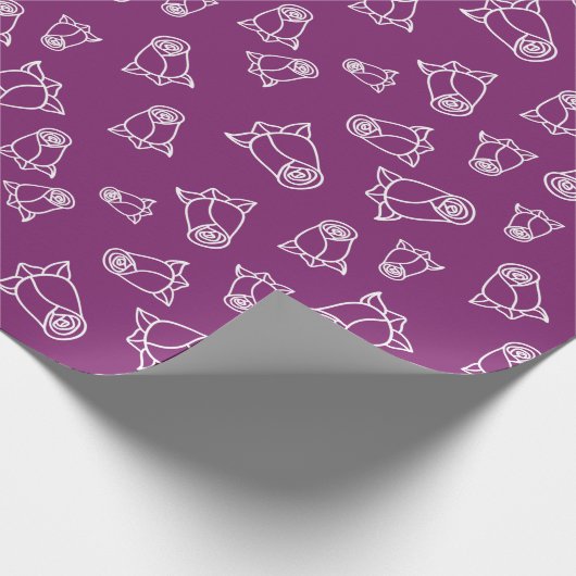 Romantische Witte Rozen Bachelorette Cadeaus Naadl Cadeaupapier (Hoek)