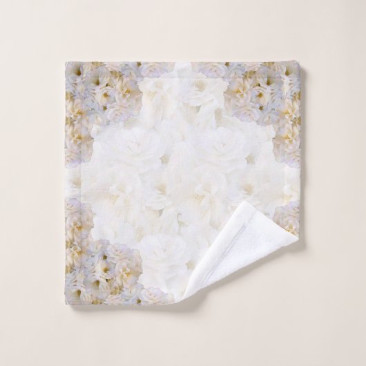 Romantische witte rozen bad handdoek (Wasdoekje)