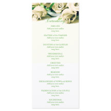 Romantische witte rozen bruiloft programma