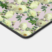 Romantische witte rozen bureaumat (Hoek)