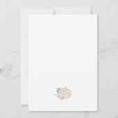 Romantische witte rozen Elegante BRUILOFT Kaart (Achterkant)