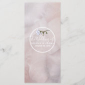 Romantische Witte Rozen Elegante Glam Wedding Menu (Achterkant)