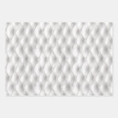 Romantische witte rozen faux lederen bruiloft inpakpapier vel (Voorkant 3)