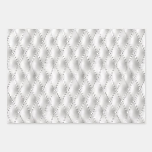 Romantische witte rozen faux lederen bruiloft inpakpapier vel (Voorkant 3)