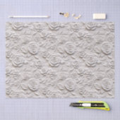 Romantische witte rozen faux lederen bruiloft tissuepapier (Craft)