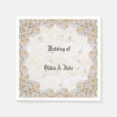 Romantische witte rozen luiers servet (Voorkant)