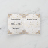 Romantische witte rozen sparen de datum notitiekaartje (Binnen)