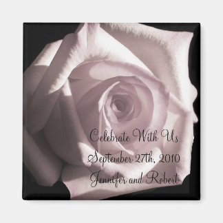 Romantische witte rozenmagneet magneet