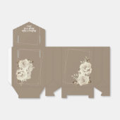 Romantische witte rustieke Rozen bruiloft Bedankdoosjes (Uitgevouwen)