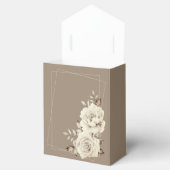 Romantische witte rustieke Rozen bruiloft Bedankdoosjes (Geopend)