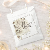 Romantische witte rustieke Rozen bruiloft Bedankzakje (Geknipt)
