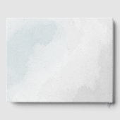 romantische witte stoffige en marineblauwe griep g gastenboek (Achterkant)