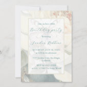 Romantische witte vlinders Verjaardag Uitnodiging (Voorkant)
