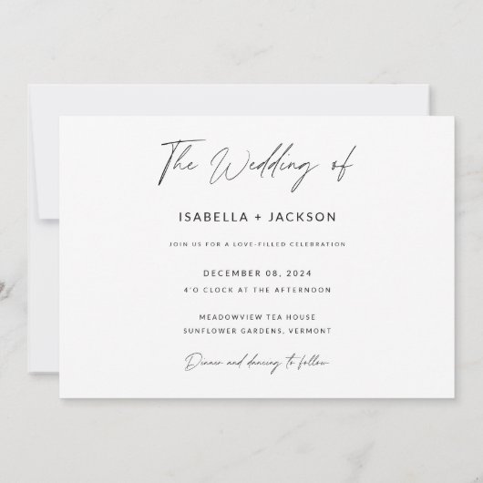 Romantische woestijn thema foto bruiloft kaart (Achterkant)