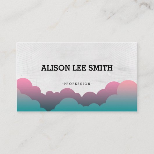 Romantische wolk visitekaartje (Voorkant)