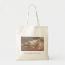 Romantische wolken citraat boodschappentas 