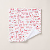 Romantische woorden Valentijnsdag Bad Handdoek (Wasdoekje)