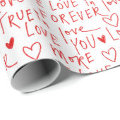 Romantische woorden Valentijnsdag Cadeaupapier (Rol Hoek)