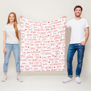 Romantische woorden Valentijnsdag Fleece Deken