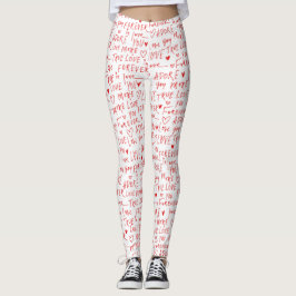 Romantische woorden Valentijnsdag Leggings